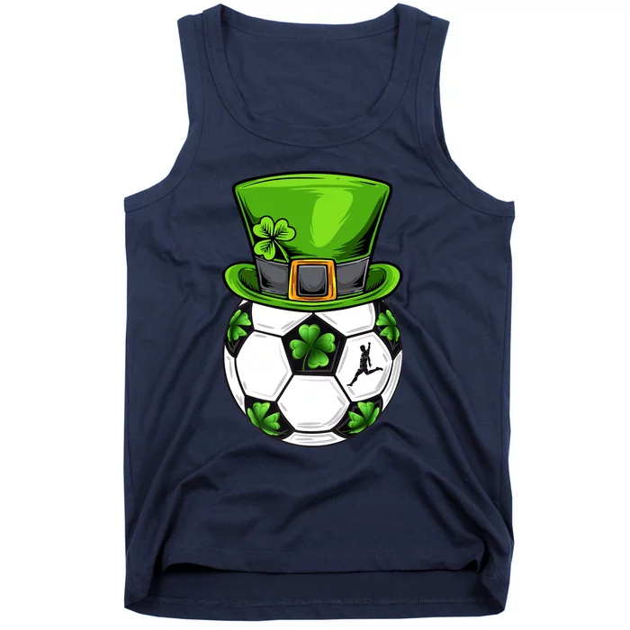 Soccer Shamrock Leprechaun St Patricks Day Sports Tank Top