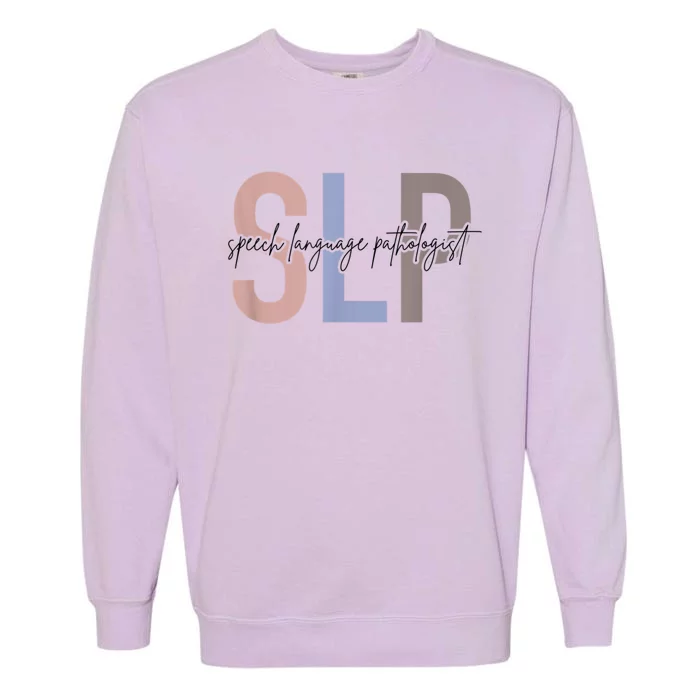 SLP Speech Language Pathologist, Speech Therapy Garment-Dyed Sweatshirt