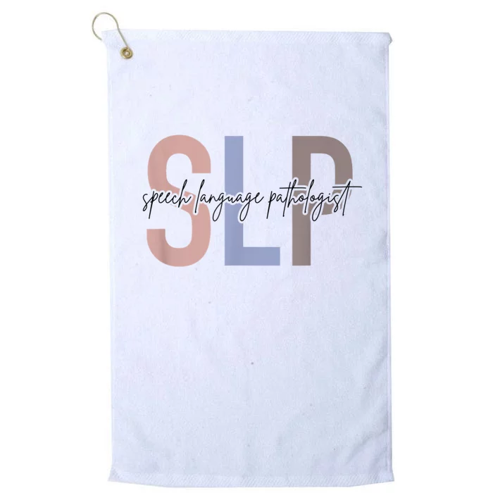 SLP Speech Language Pathologist, Speech Therapy Platinum Collection Golf Towel