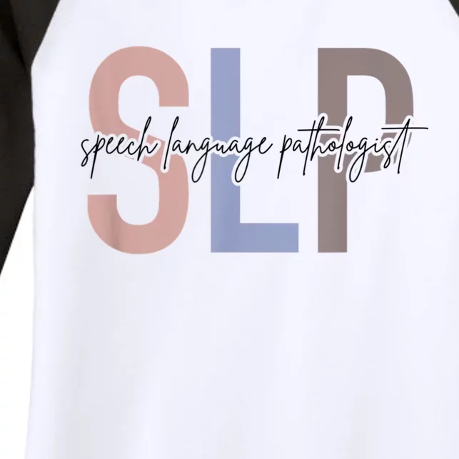 SLP Speech Language Pathologist, Speech Therapy Women's Tri-Blend 3/4-Sleeve Raglan Shirt