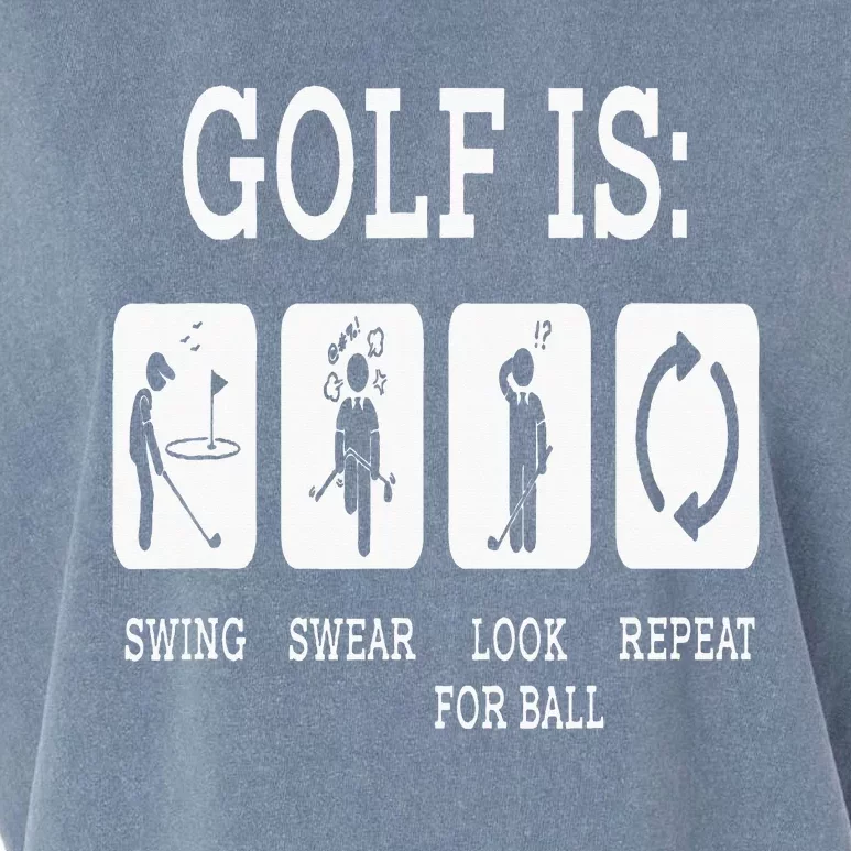 Swing Swear Look For Ball Repeat Golf Sport Garment-Dyed Women's Muscle Tee