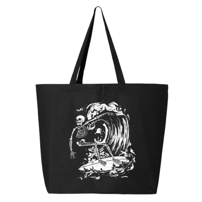 Skeleton Surfing Lazy Halloween Costume Skull Bones Surfer 25L Jumbo Tote