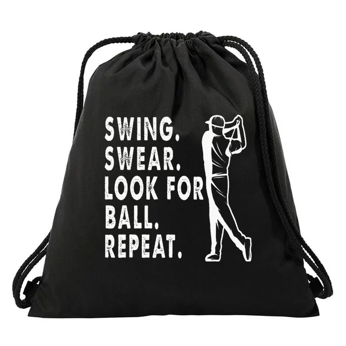 Swing Swear Look For Ball Repeat Drawstring Bag