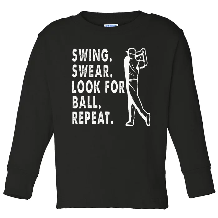 Swing Swear Look For Ball Repeat Toddler Long Sleeve Shirt