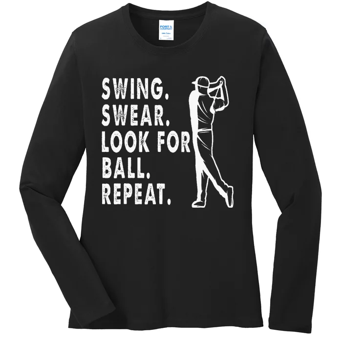 Swing Swear Look For Ball Repeat Ladies Long Sleeve Shirt