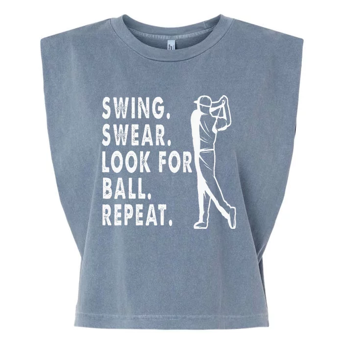 Swing Swear Look For Ball Repeat Garment-Dyed Women's Muscle Tee