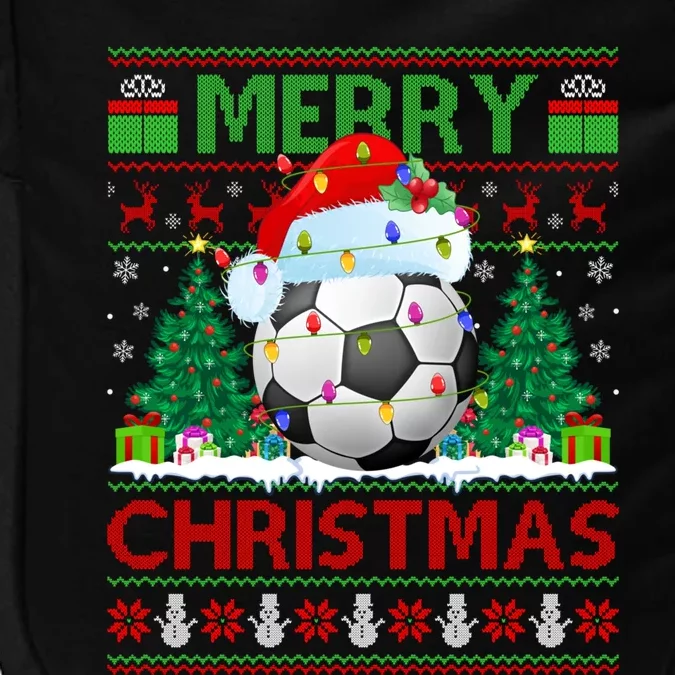 Soccer Sports Lover Xmas Lighting Ugly Soccer Christmas Cool Gift Impact Tech Backpack