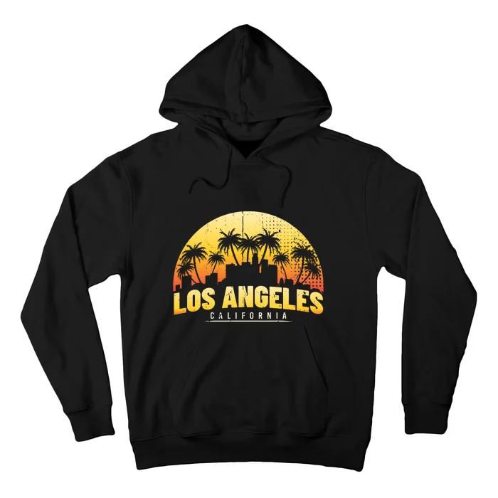 Surfing Sunset Los Angeles Skyline Summer Beach Gift Hoodie