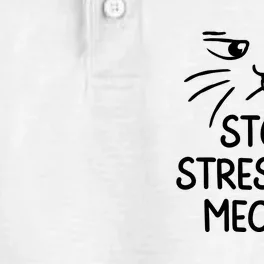 Stop Stressing Meowt Funny Cat Lover Dry Zone Grid Performance Polo