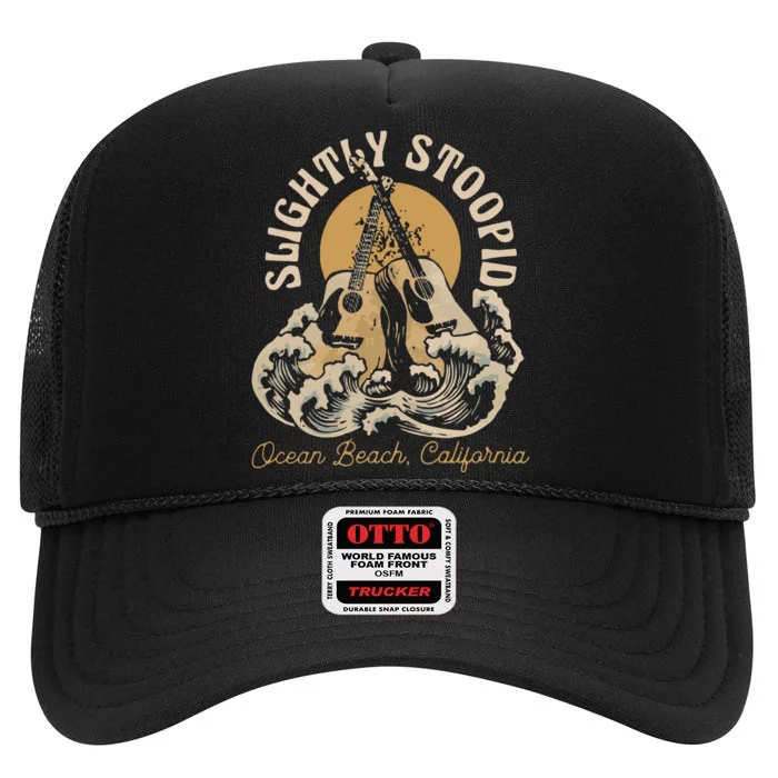 Slightly Stoopid Merch Acoustic Beach High Crown Mesh Trucker Hat