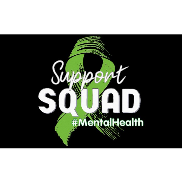 Support Squad Mental Health Awareness Lime Green Ribbon Bumper Sticker