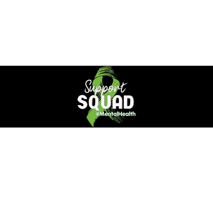 Support Squad Mental Health Awareness Lime Green Ribbon Bumper Sticker