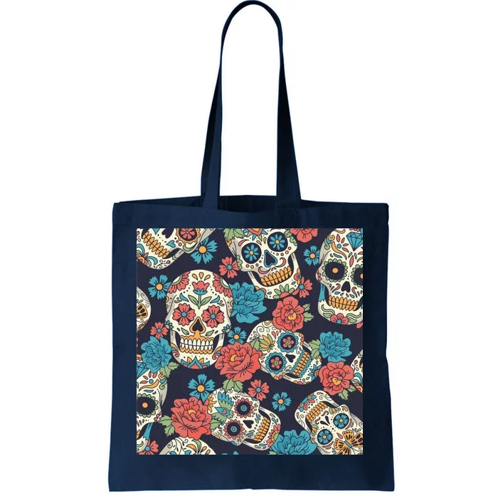 Sugar Skulls Mexican Tote Bag