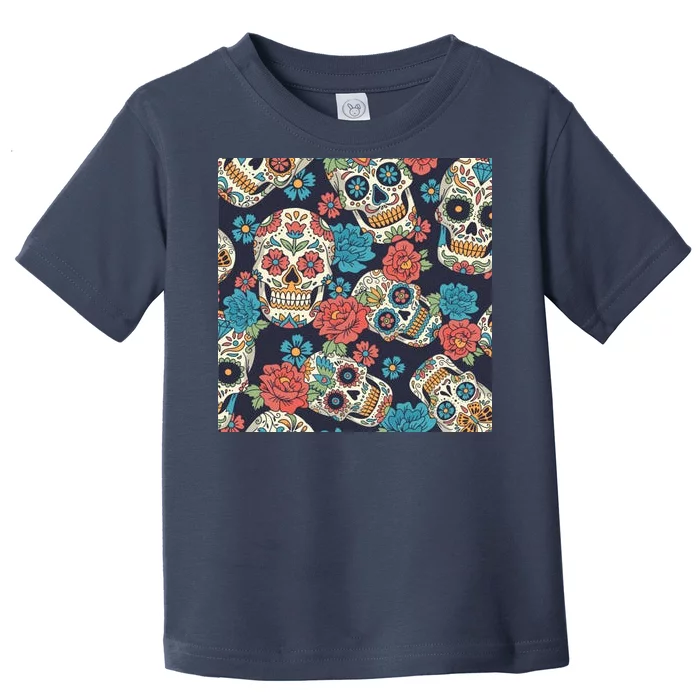 Sugar Skulls Mexican Toddler T-Shirt