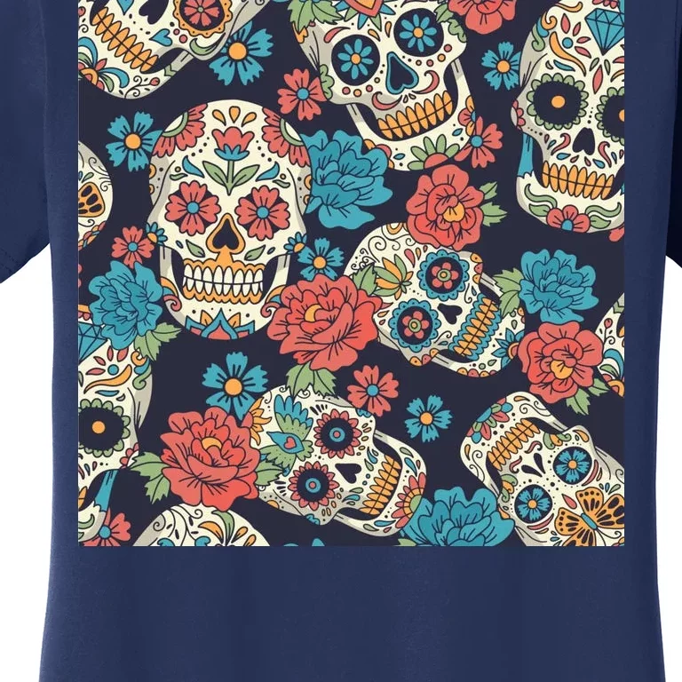 Sugar Skulls Mexican Women's T-Shirt