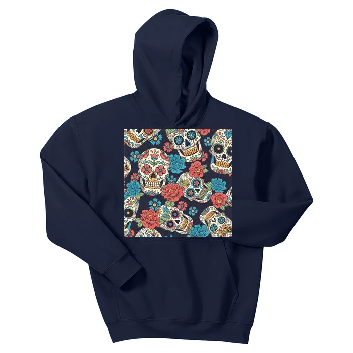 Sugar Skulls Mexican Kids Hoodie