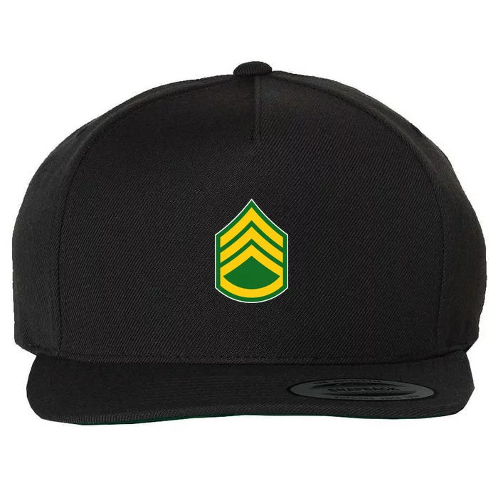 Staff Sergeant Military Badge Wool Snapback Cap