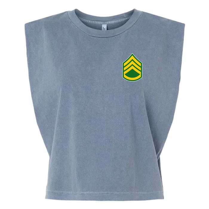 Staff Sergeant Military Badge Garment-Dyed Women's Muscle Tee