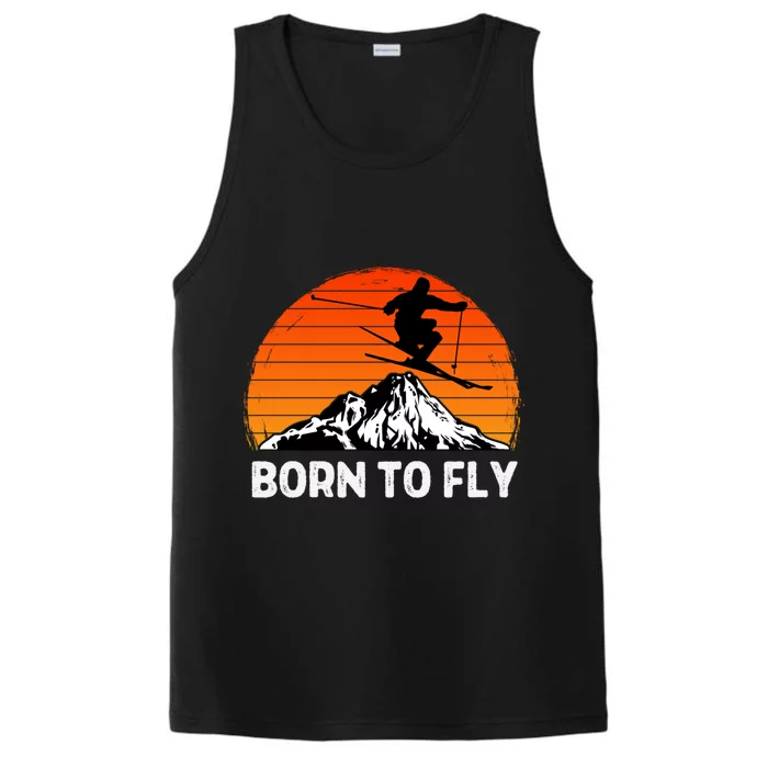 Snow Ski Mountain Skier Downhill Skiing Trip Ski Lover Gift Performance Tank