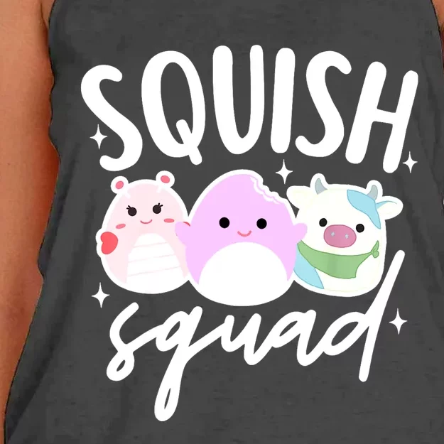 Squish Squad Mallow Great Gifts Cute Women's Knotted Racerback Tank