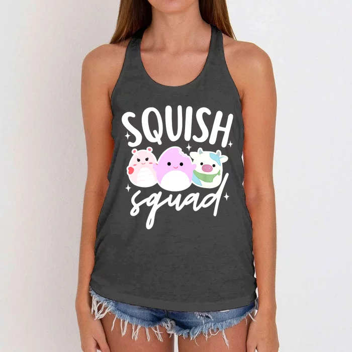 Squish Squad Mallow Great Gifts Cute Women's Knotted Racerback Tank