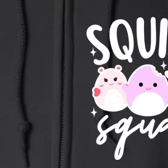 Squish Squad Mallow Great Gifts Cute Full Zip Hoodie