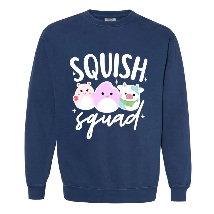 Squish Squad Mallow Great Gifts Cute Garment-Dyed Sweatshirt