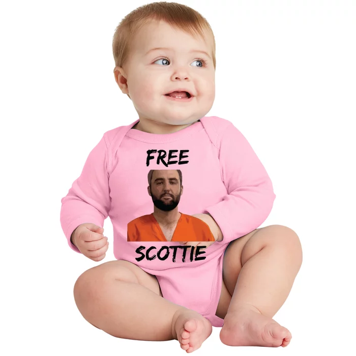 Scottie Scheffler Mugshot 2024 Baby Long Sleeve Bodysuit