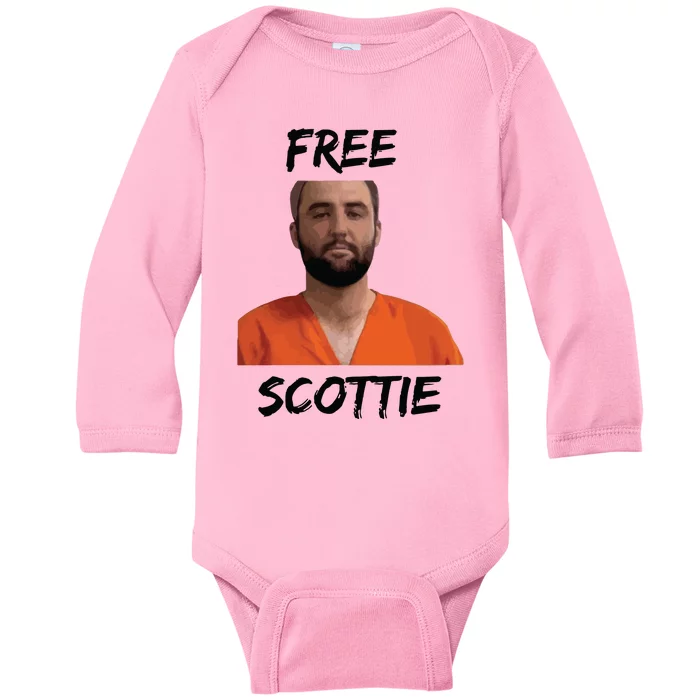 Scottie Scheffler Mugshot 2024 Baby Long Sleeve Bodysuit