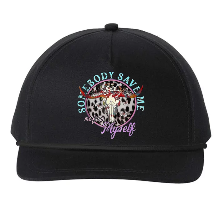 Somebody Save Me Country Music Snapback Five-Panel Rope Hat