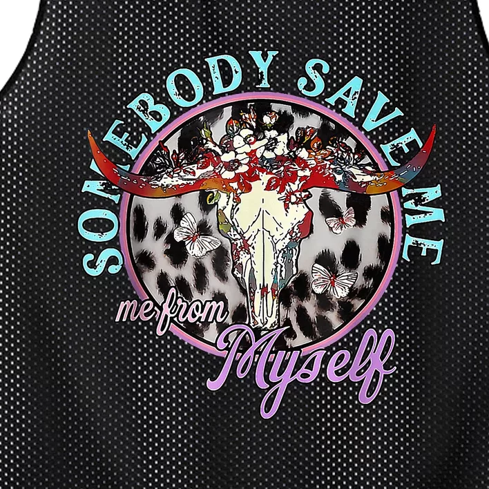 Somebody Save Me Country Music Mesh Reversible Basketball Jersey Tank