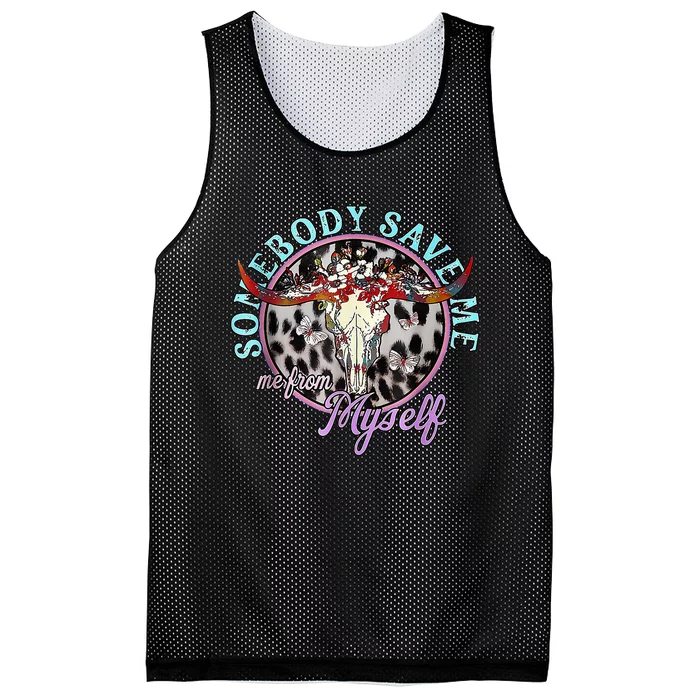 Somebody Save Me Country Music Mesh Reversible Basketball Jersey Tank