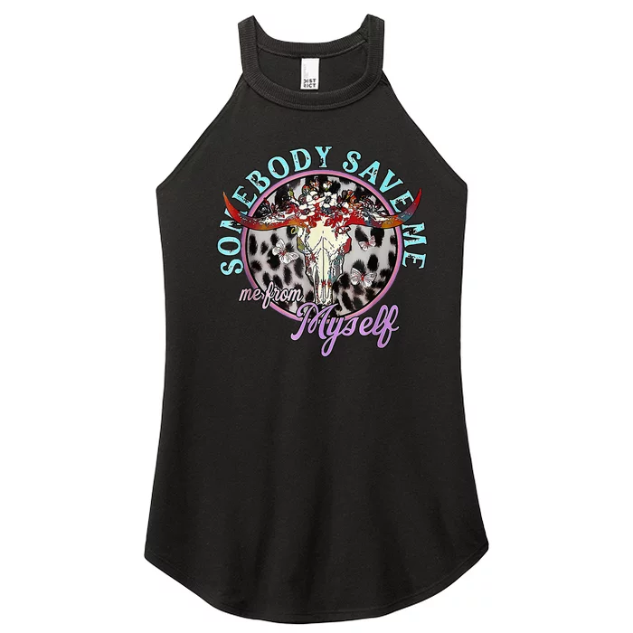 Somebody Save Me Country Music Women’s Perfect Tri Rocker Tank