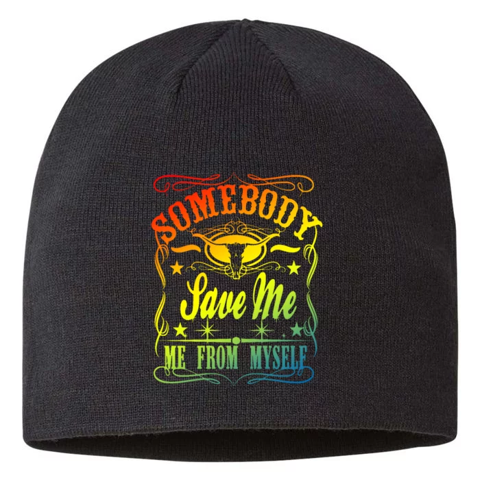 Somebody Save Me From Myself Country 8 1/2in Sustainable Knit Beanie