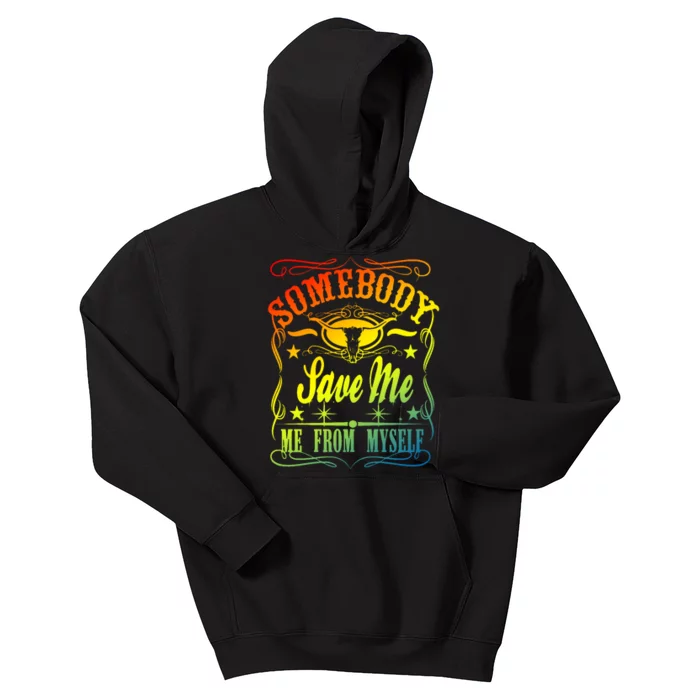 Somebody Save Me From Myself Country Kids Hoodie