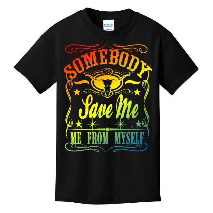 Somebody Save Me From Myself Country Kids T-Shirt