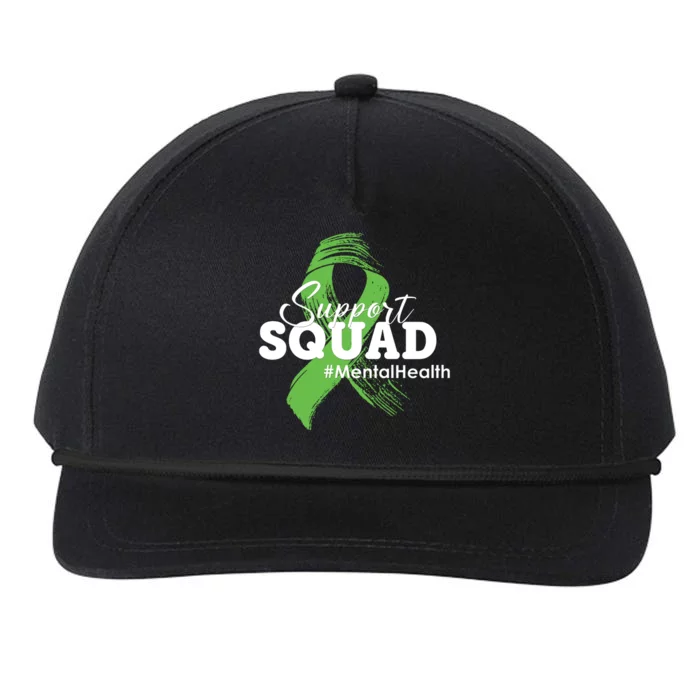 Support Squad Mental Health Awareness Ribbon Snapback Five-Panel Rope Hat