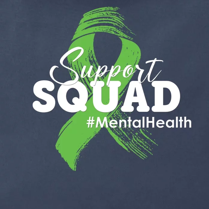 Support Squad Mental Health Awareness Ribbon Zip Tote Bag