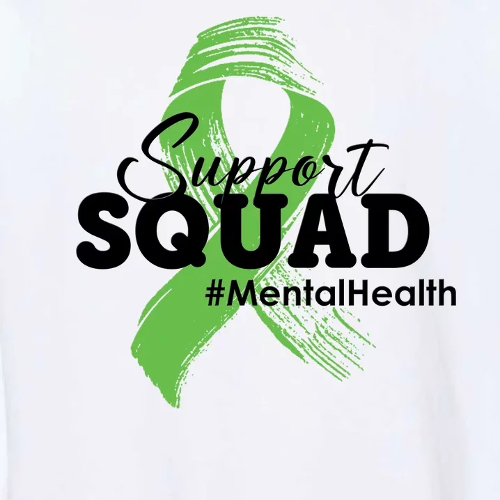 Support Squad Mental Health Awareness Ribbon Garment-Dyed Sweatshirt