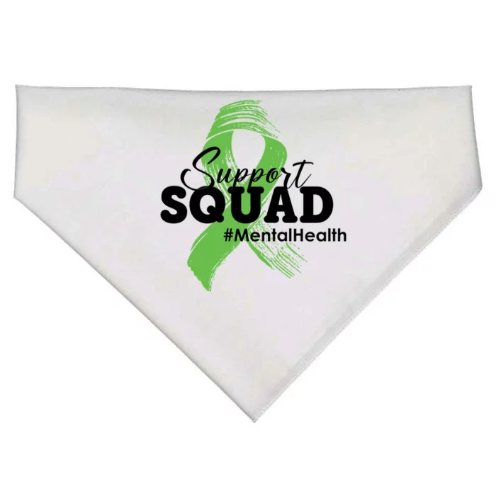 Support Squad Mental Health Awareness Ribbon USA-Made Doggie Bandana