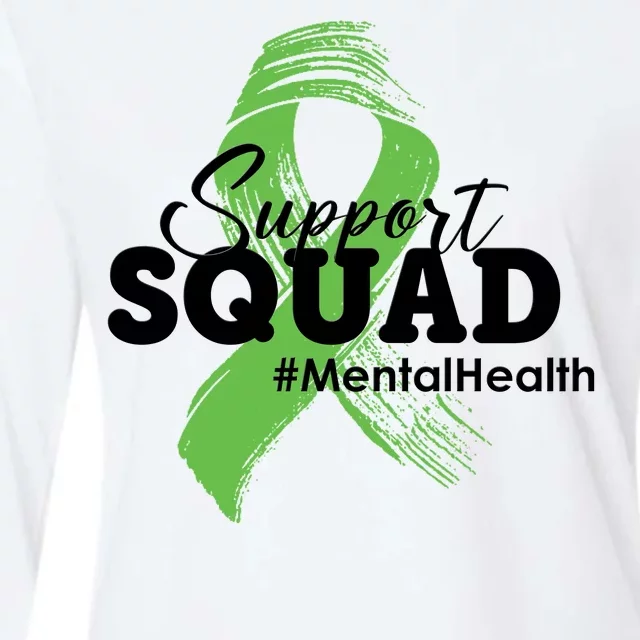 Support Squad Mental Health Awareness Ribbon Womens Cotton Relaxed Long Sleeve T-Shirt