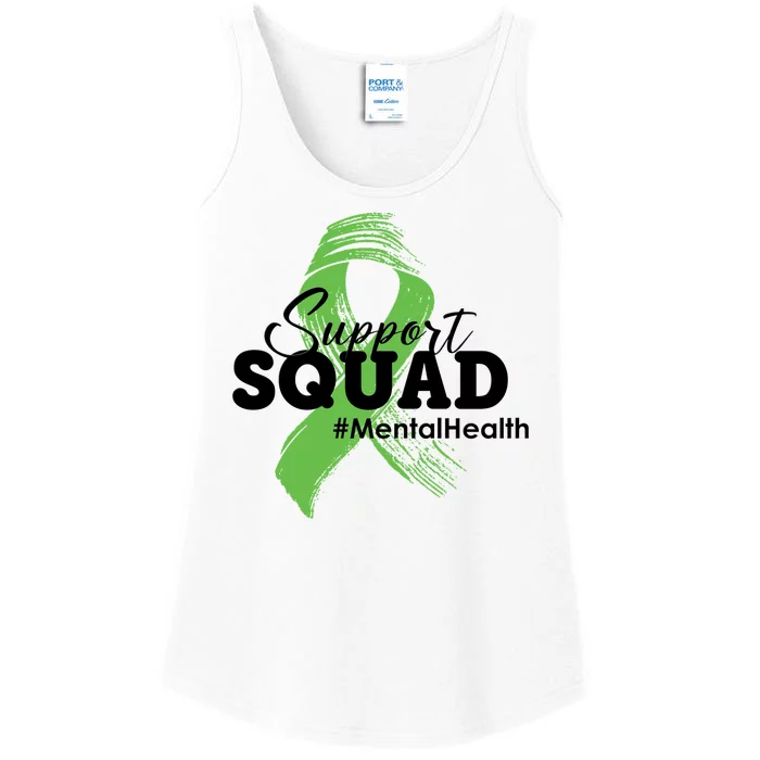 Support Squad Mental Health Awareness Ribbon Ladies Essential Tank