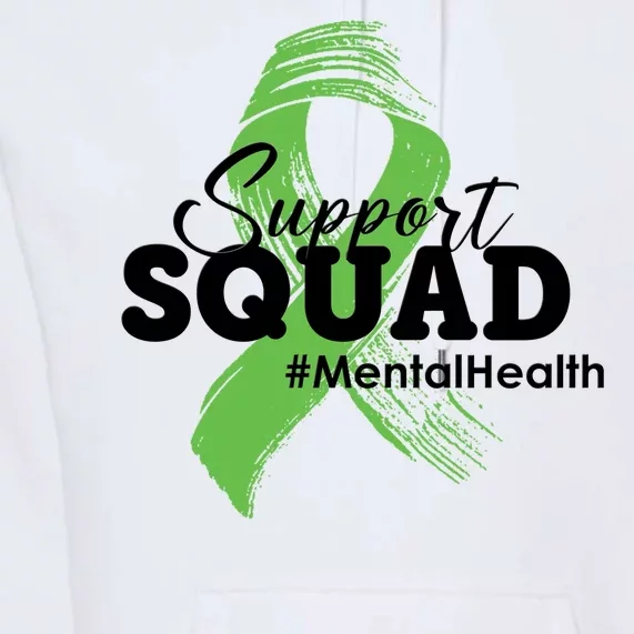 Support Squad Mental Health Awareness Ribbon Premium Hoodie