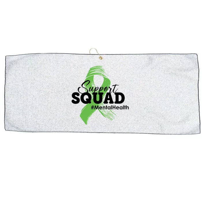 Support Squad Mental Health Awareness Ribbon Large Microfiber Waffle Golf Towel