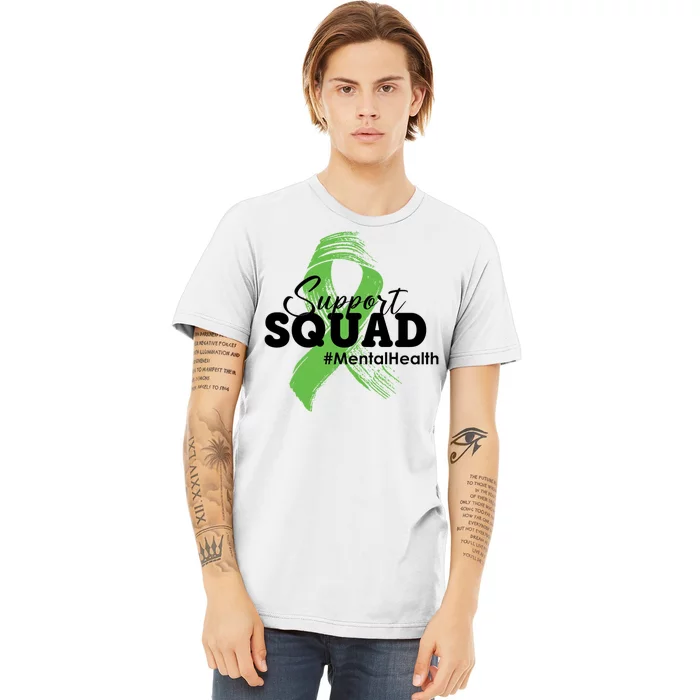 Support Squad Mental Health Awareness Ribbon Premium T-Shirt