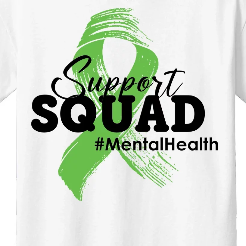 Support Squad Mental Health Awareness Ribbon Kids T-Shirt