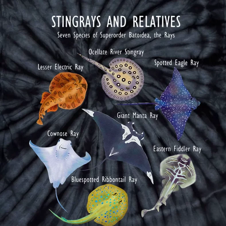 Stingray Species Manta Ray River Stingray And More Tie-Dye T-Shirt