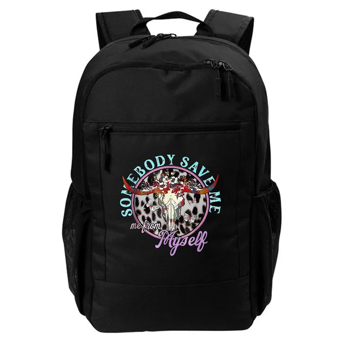 Somebody Save Me Country Music Retro Cowgirl Daily Commute Backpack