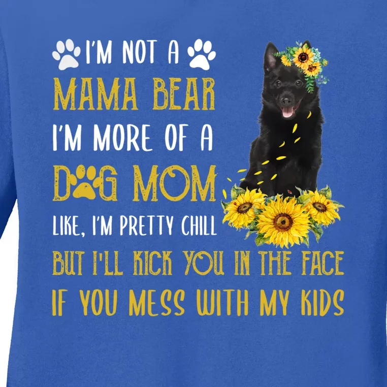 Sunflower Schipperke Mom Mothers Day Dog Mom Funny Gift Ladies Long Sleeve Shirt