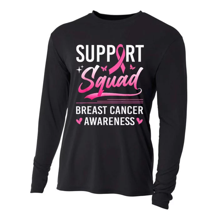 Support Squad Matching Family Breast Cancer Awareness Month Cooling Performance Long Sleeve Crew